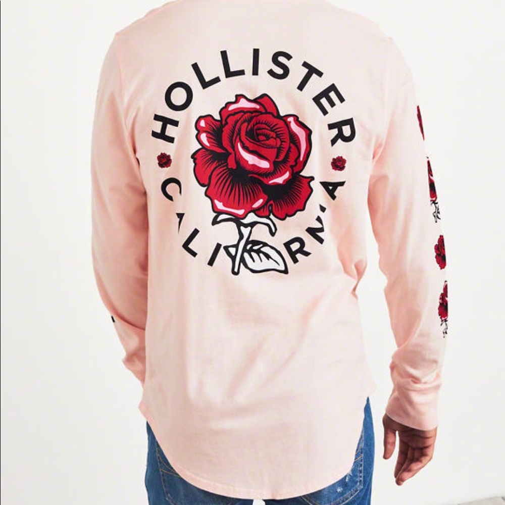 Hollister Rose Graphic Long Sleeve